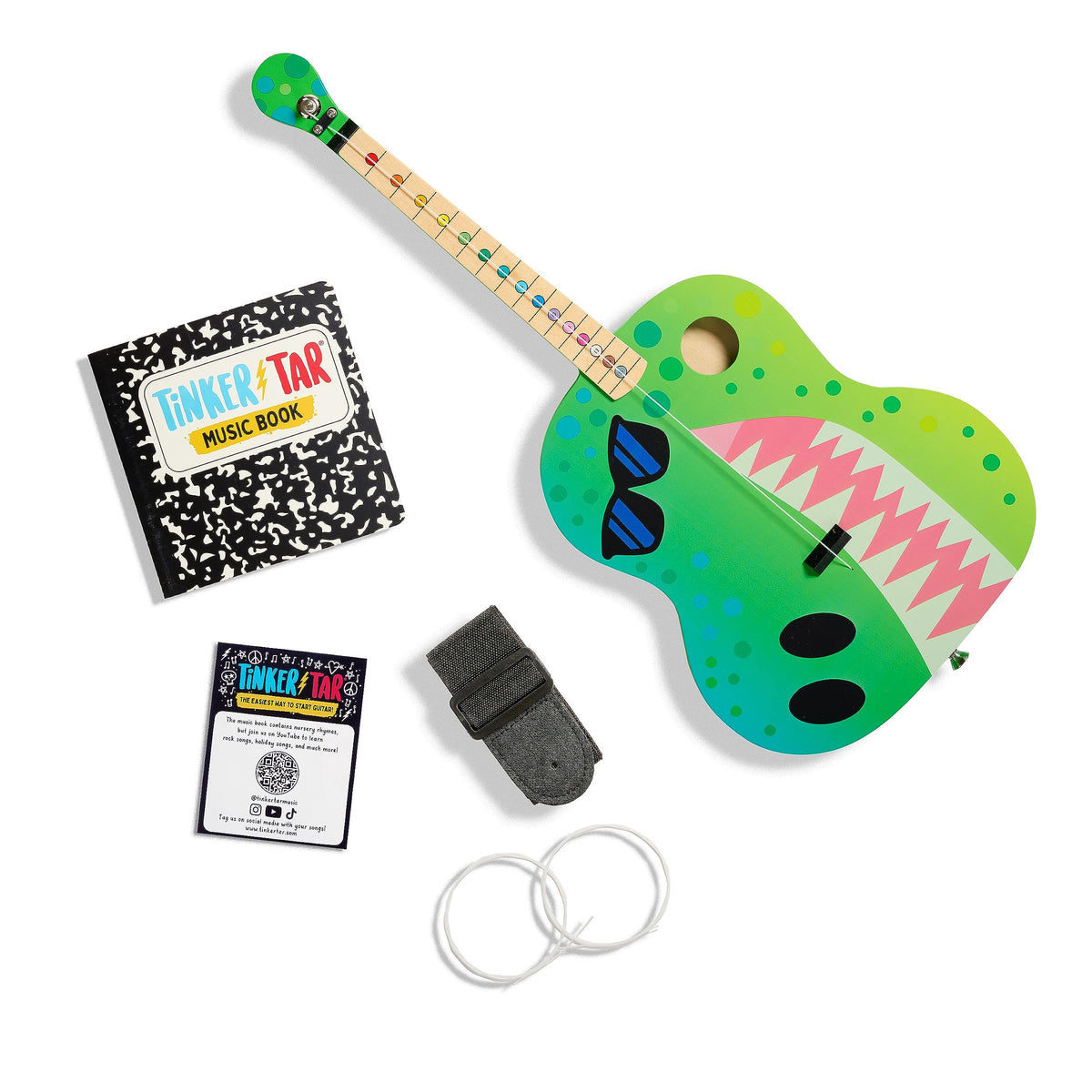 Tinkertar Dinosaur Guitar - 1 Stringed Guitar for Kids: Intro to Music
