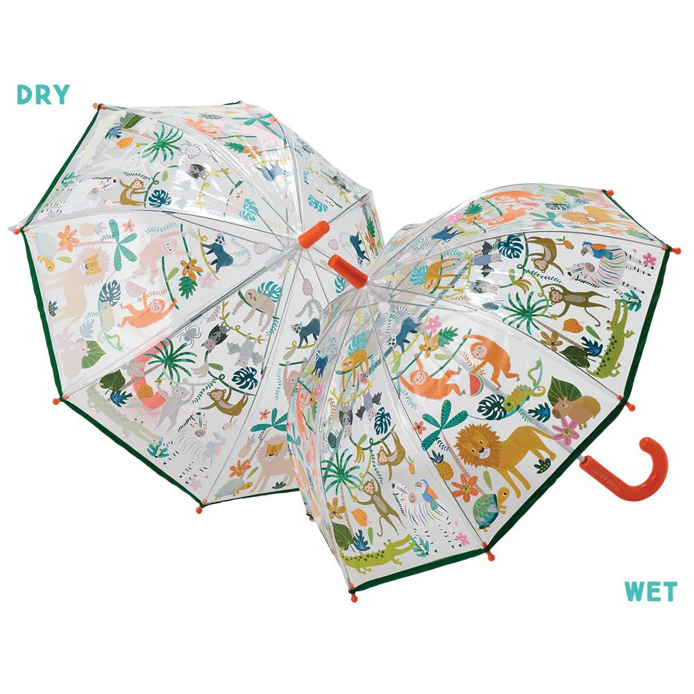 Transparent Jungle Color Changing Umbrella