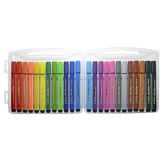 Triangular Magic Stix Washable Markers, 24 Pack
