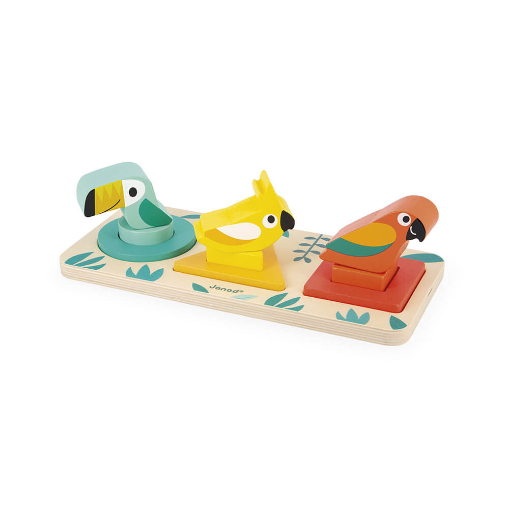 Tropical Birds Shape Puzzle
