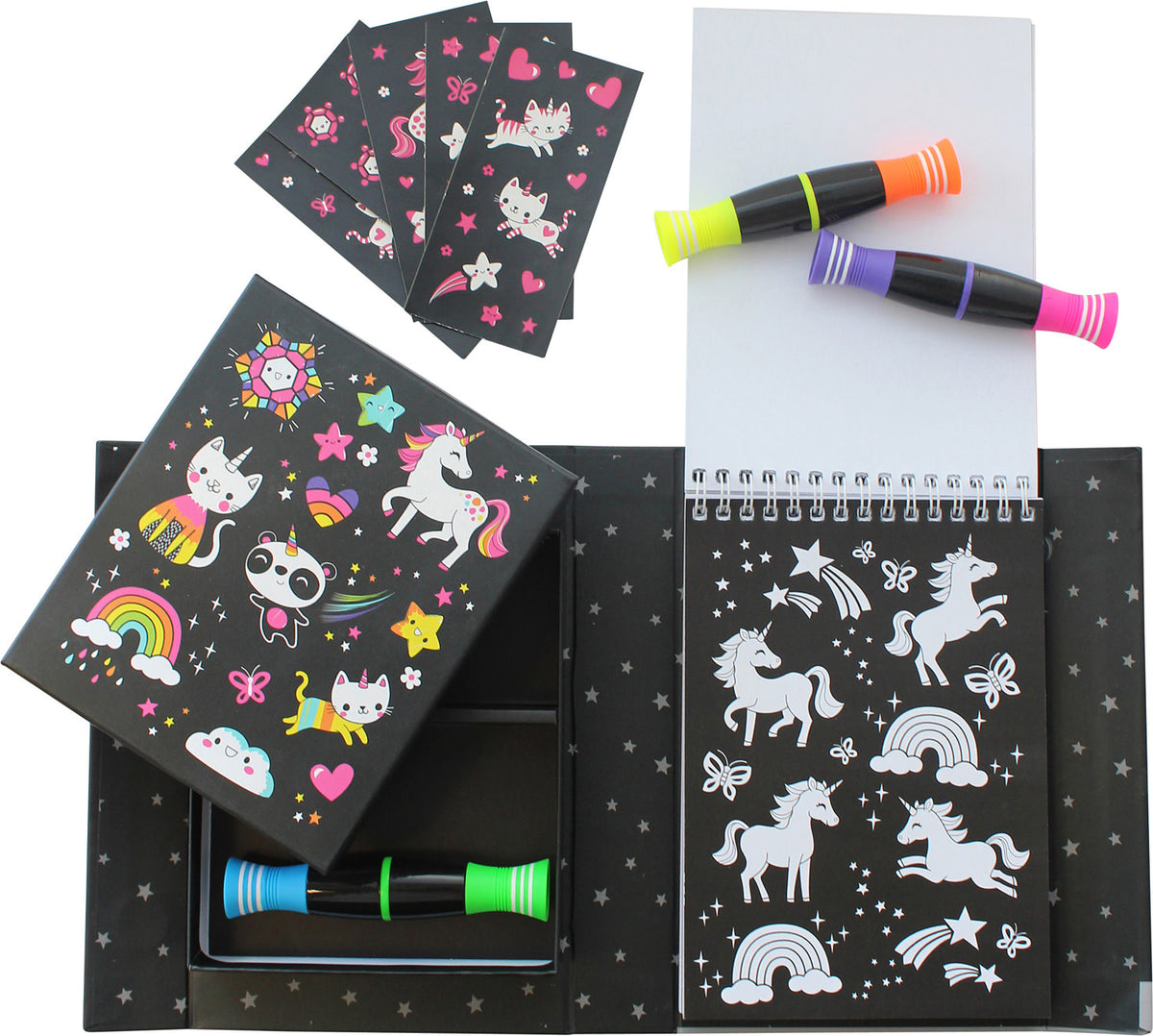 Unicorn & Friends Neon Coloring Set