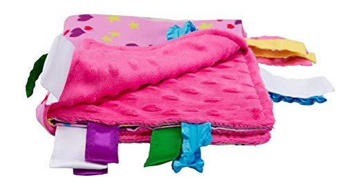 Unicorn Tag & Crinkle Blankie