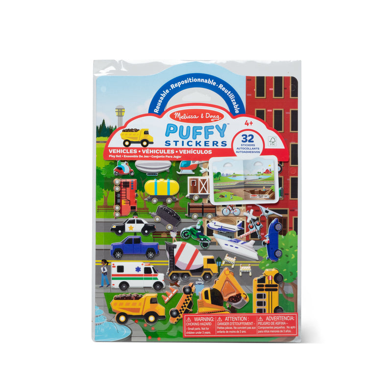 Vehicles Puffy Sticker Set