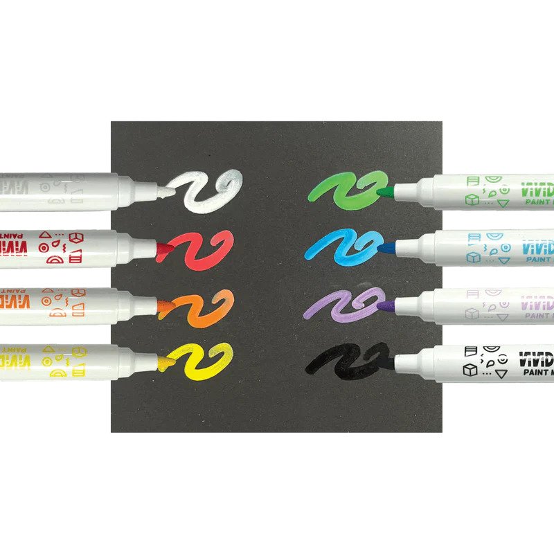 Vivid Pop! Water Based Paint Markers - 8 pk