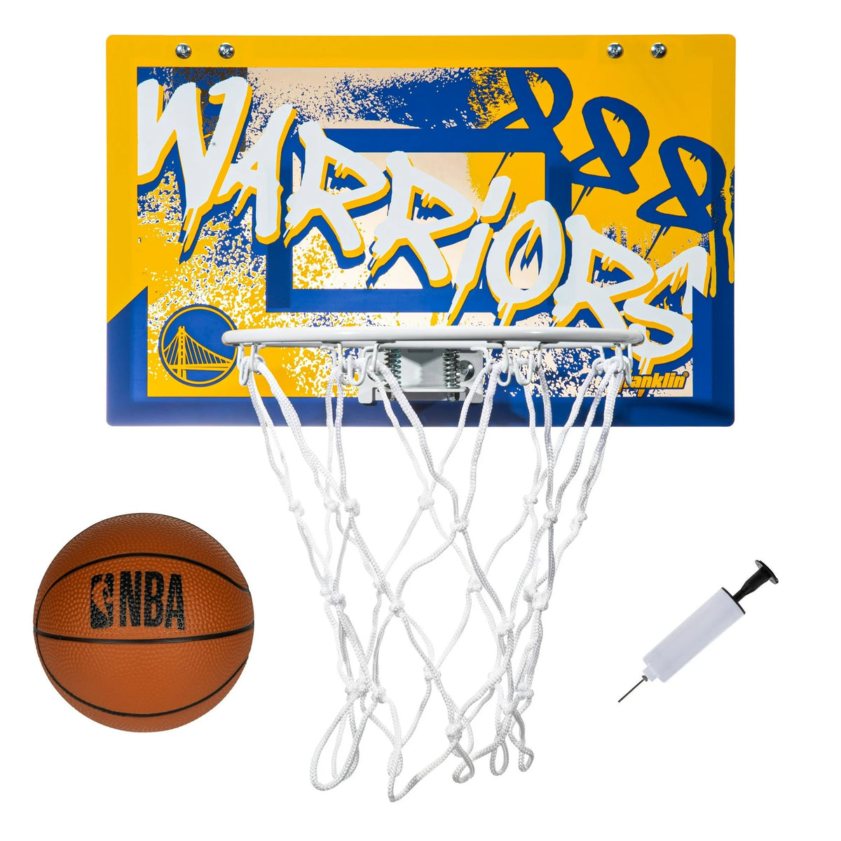 Warriors Over Door Basketball Hoop Set
