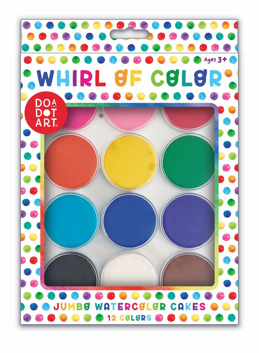 Whirl of Color Jumbo Watercolor Cakes