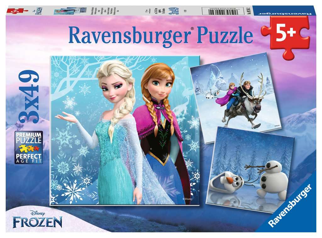 Winter Adventures Frozen 3x49pc Puzzle