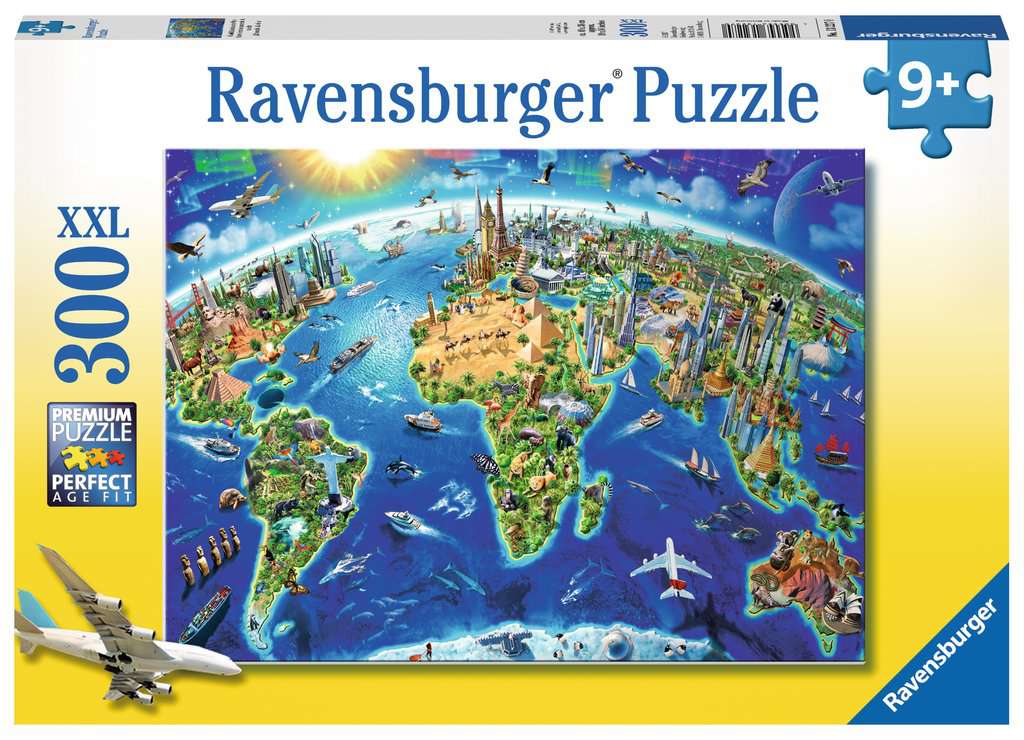 World Landmarks Map 300pc Puzzle