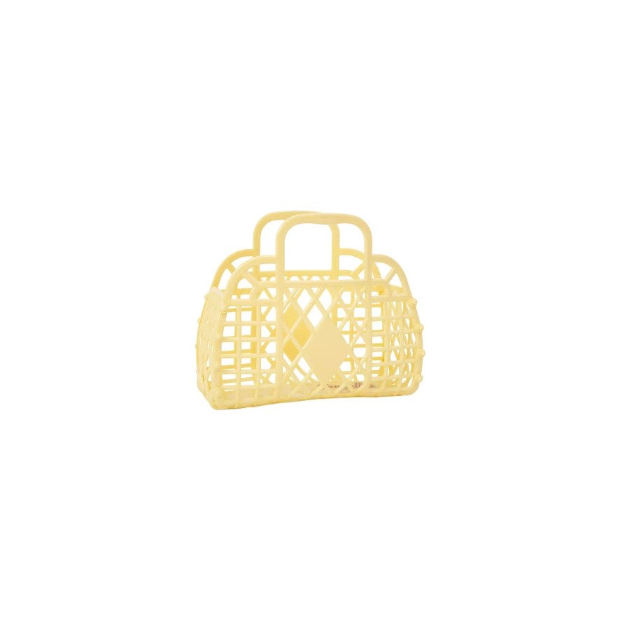 Yellow Mini Retro Jelly Basket Bag